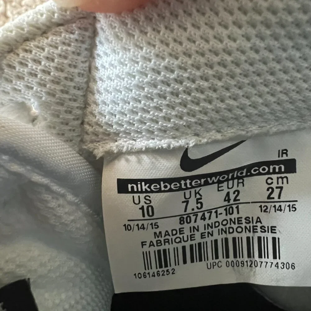 Nike Cortez Size 10 Womens White-Black - Picture 4 of 7